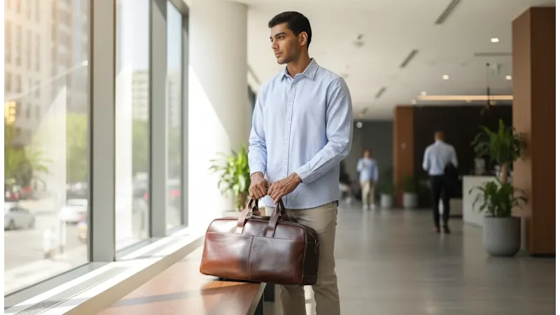 The Refined Leather Travel Duffle
