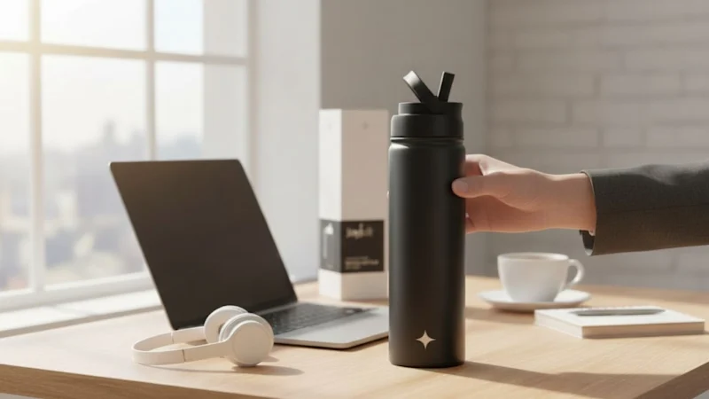 4-Pack: JoyJolt 22oz Water Bottle with Flip Lid & Sport Straw Lid
