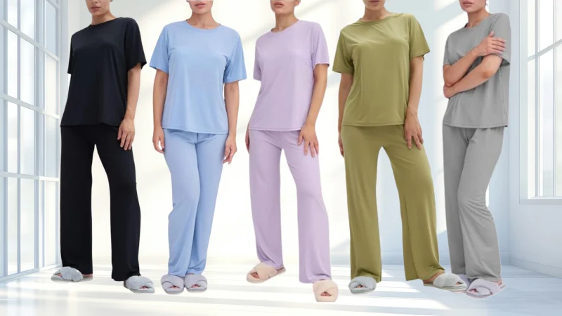 Talmont Women's 2-Piece Silky Short Sleeve Pajama Set