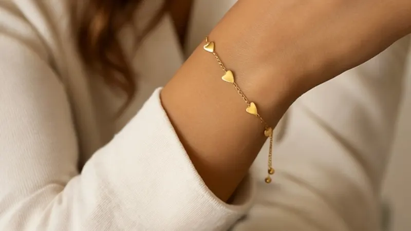Donatello Gian Adjustable Heart Bracelet