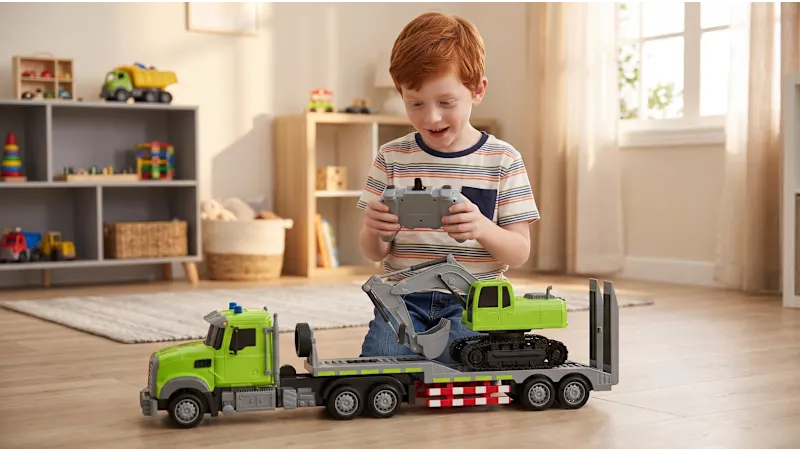 The Remote Control Truck And Digger Set