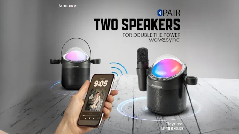 Audiobox Portable Karaoke Machine with 2 Wireless Microphones