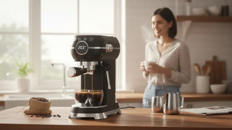 HBN 20Bar Compact Espresso Machine with Milk Frother