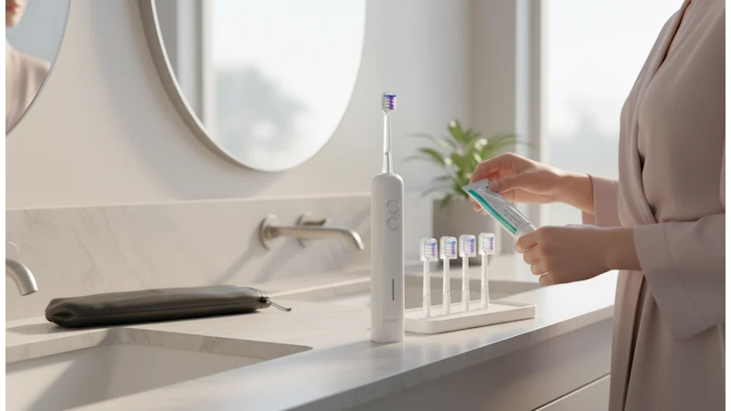 Chasfit Oscillating Sonic Toothbrush with 4 Brush Heads