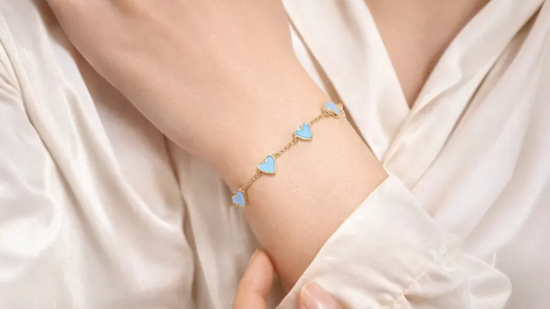 Donatello Gian Gold-Flashed Heart Bracelet