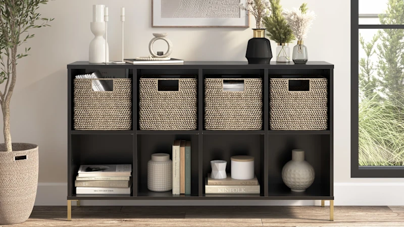 Bush Home Essence 8 Cube Organizer in Black Stipple