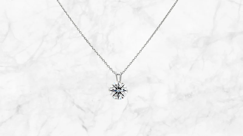 Jaclyn Smith 1/2 Carat Moissanite Solitaire Necklace with Free Chain