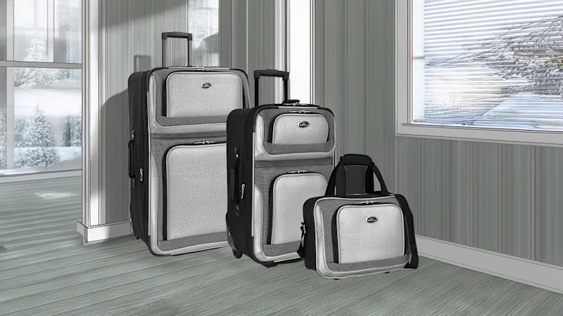 U.S. Traveler New Yorker 3-Piece Lightweight Expandable Rolling Luggage Set