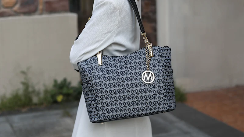 MKF Collection Savannah M Logo Printed Tote and Wristlet Wallet by Mia K