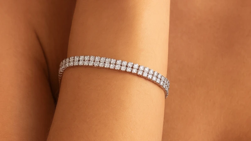 Donatello Gian Two Row Tennis Bracelet