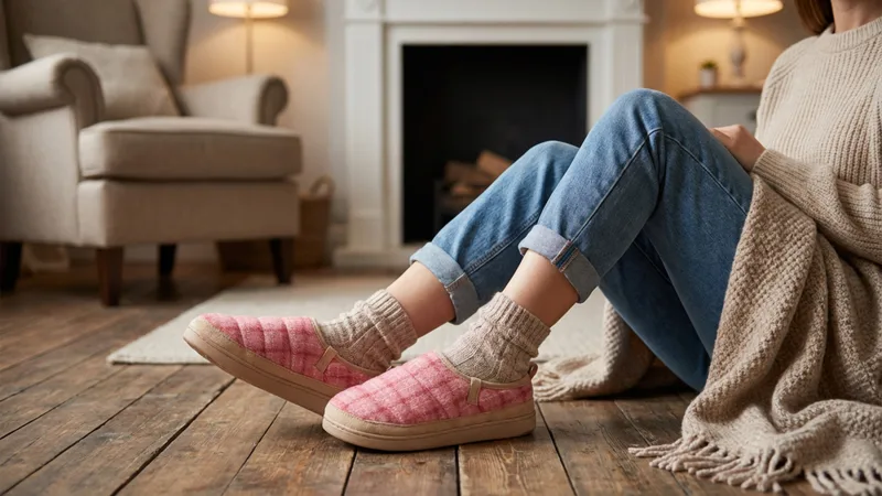 Floopi Womens Sherpa Fur Quilted Slippers