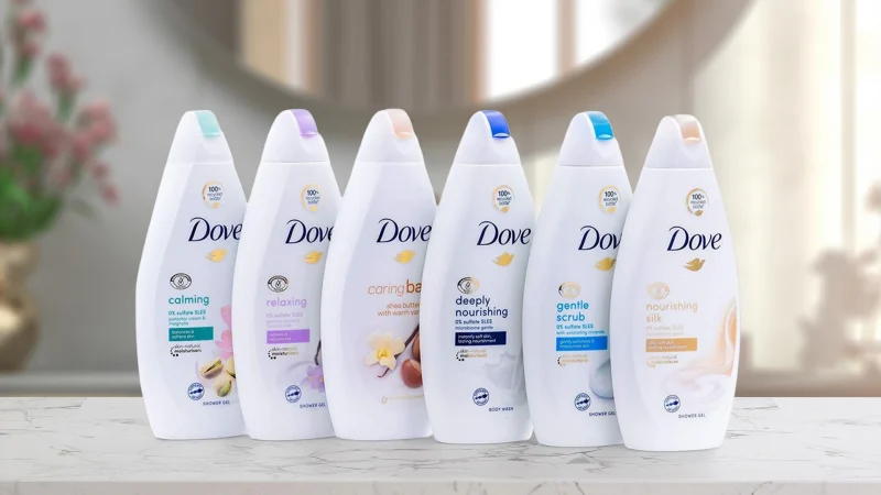 6-Pack: Assorted Dove Body Wash Shower Gels