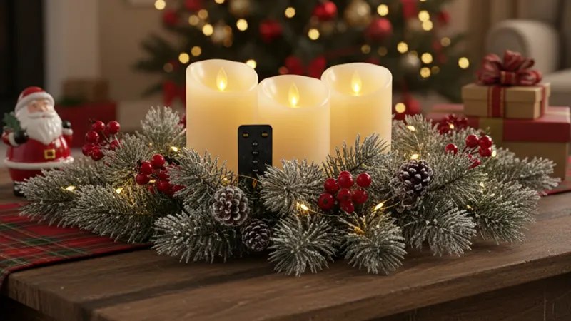 3-Pack: Luminara Flameless 4.5" Pillar Candles with Remote