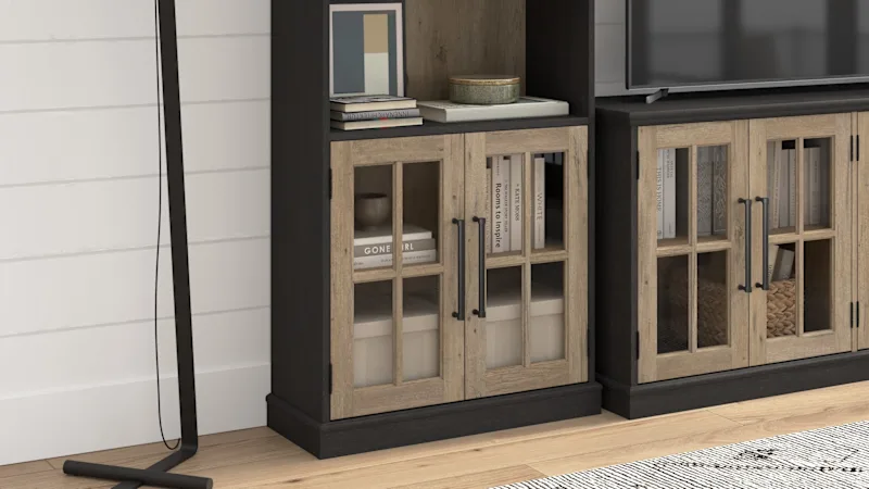 Westbrook 5 Shelf Bookcase with Glass Doors