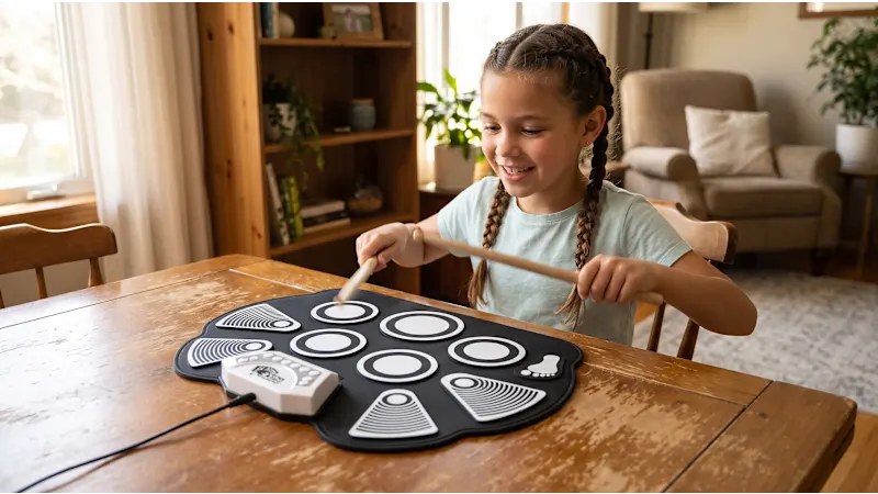 The Roll-Up Electronic Drum Set
