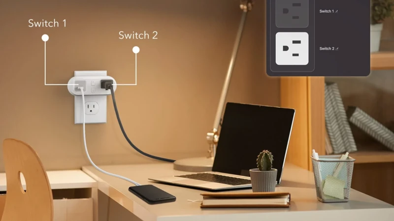 4-Pack: HBN Smart Plug 15A WiFi Outlet Extender Dual Socket Plugs