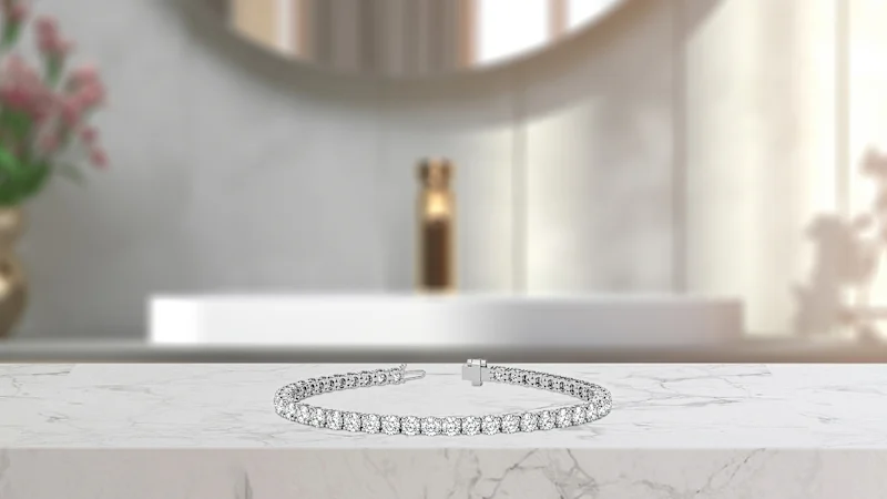 Voss+Agin 8 Carat DEW Created Sapphire Tennis Bracelet