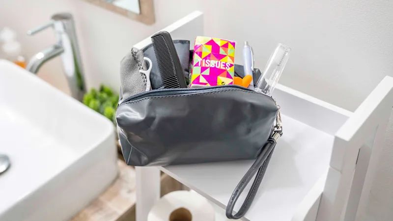 Krediz 9-Piece First Class Travel Kit with Toiletry Pouch Bag