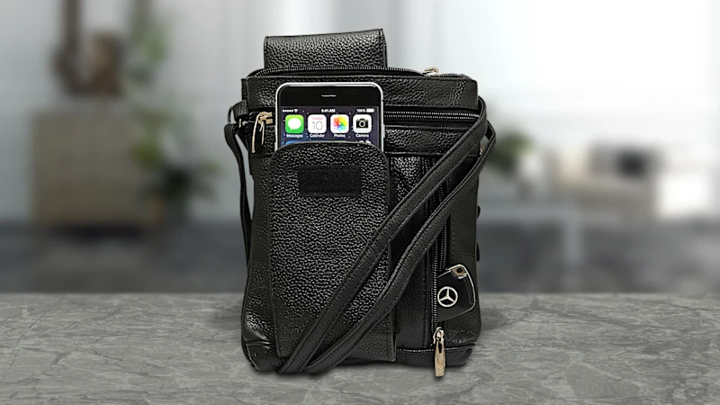 Steeltime Genuine Leather Crossbody Bag