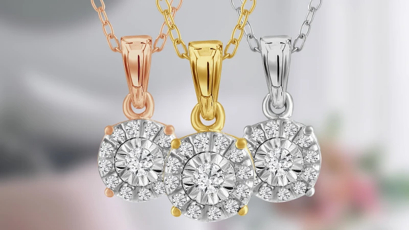 Diamond Muse 1/10 Carat TW Genuine Diamond Necklace