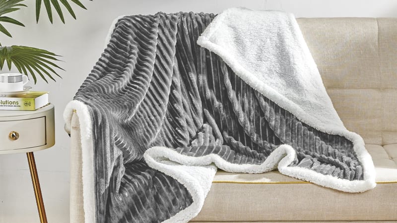 Luxury Home Corduroy Sherpa Reversible Blanket
