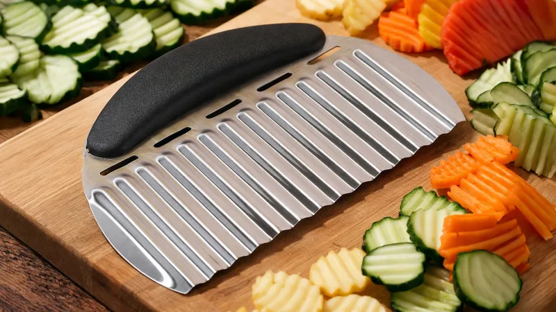 Cheer Collection Crinkle Cutter French Fry Cutter