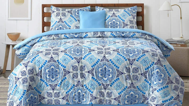 Hannah Linen 5-Piece Printed Reversible Comforter Set