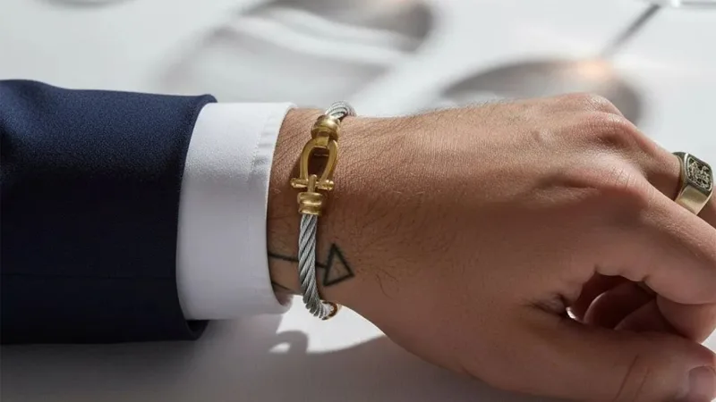 Iron Saints Silver Cable Cuff Bracelet