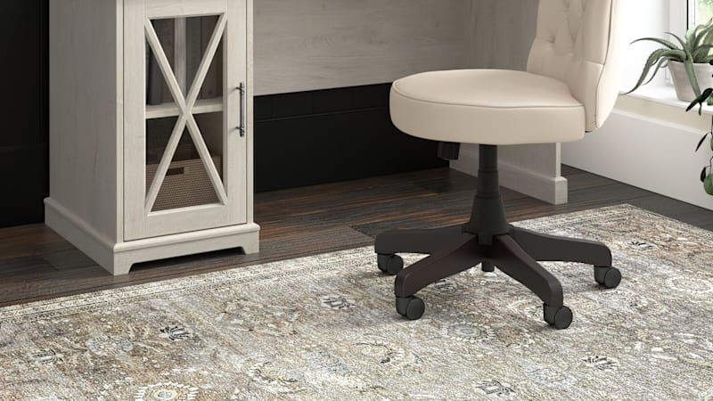 Lennox 60W Farmhouse Desk with Storage Cabinet
