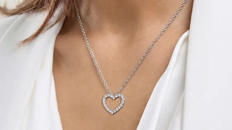 Beyond Brilliance 1 Carat Round Cut Lab Grown Diamond Heart Pendant