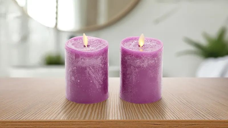 2-Pack: Luminara Flameless 4.5" Chalky Pillars