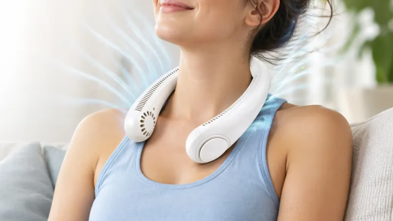 Infinite Basics Portable Rechargeable Hands-Free Neck Fan