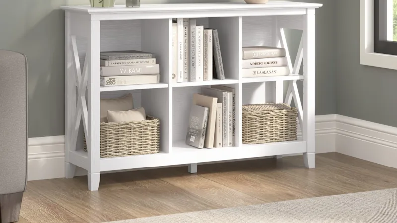 Key West 6 Cube Bookcase in Pure White Oak