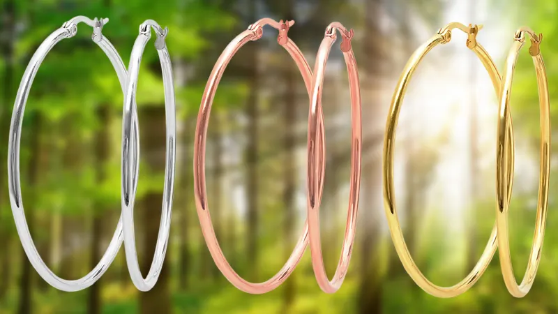 Steeltime Set of 3 Assorted Hoop Earrings