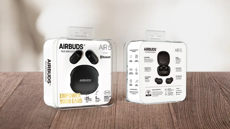 Air 5 True Wireless Earbuds with LED Charging Case