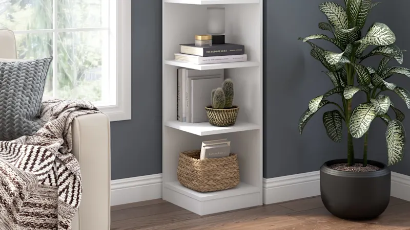 Universal 15W Tall Corner Bookshelf