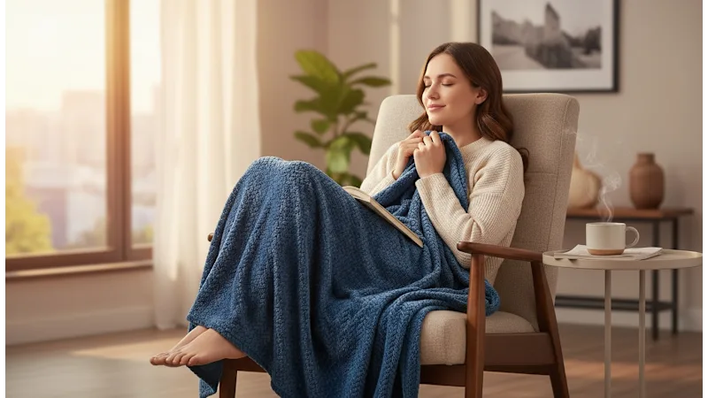 Luxury Home Chevron Braided Microplush Throw Blanket