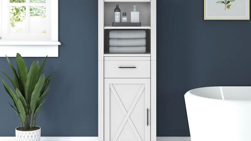 Key West Tall Bathroom Storage Cabinet