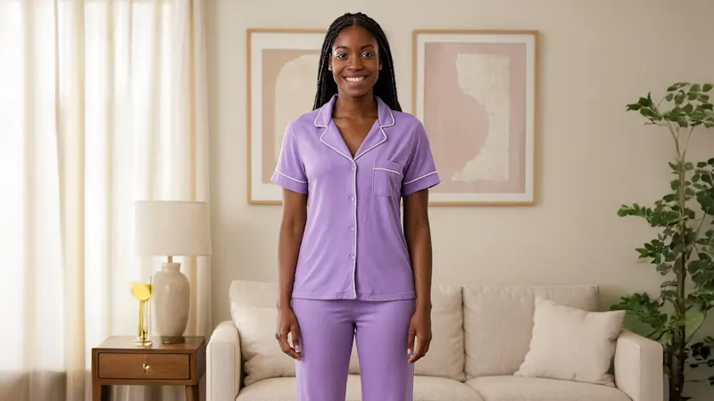 Moonstruck Short Sleeve Notch Collar Pajama Set