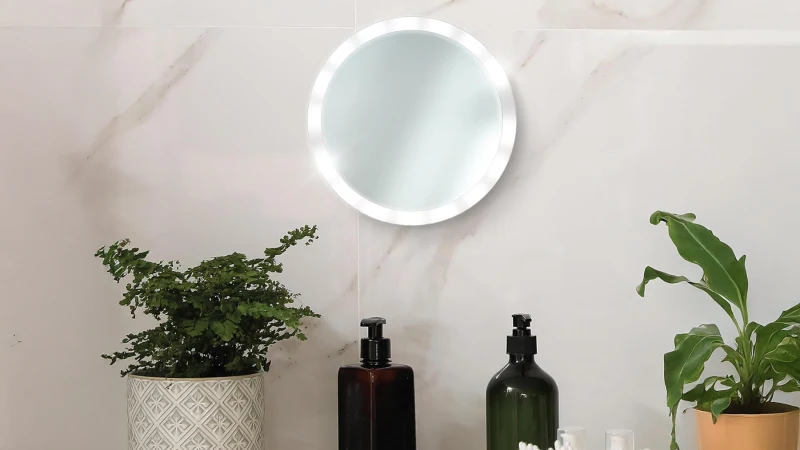 Brookstone LED Shower Mirror Wireless Speaker