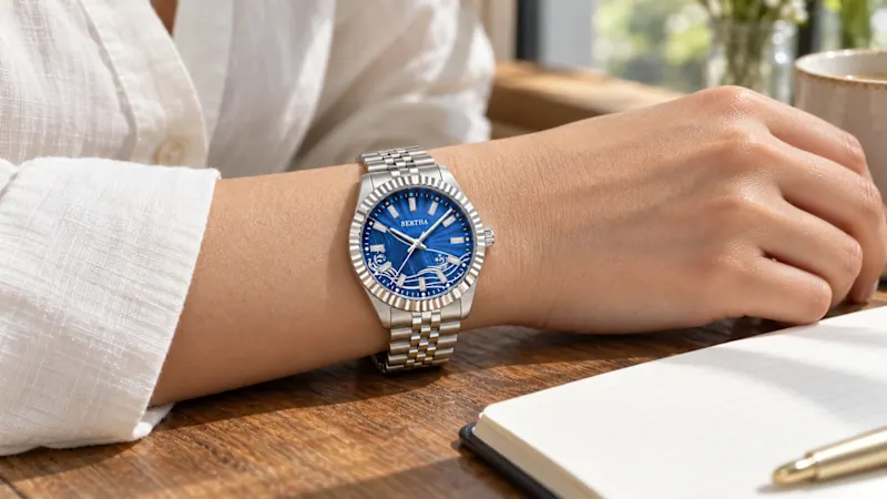 Bertha Marina Mother-of-Pearl Bracelet Watch