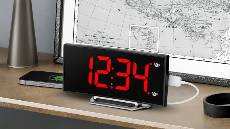 Marathon Dimmable Curved Display LED Clock