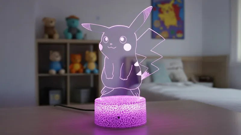 Infinite Basics Adorable Color-Changing Pika 3D Illusion LED Light
