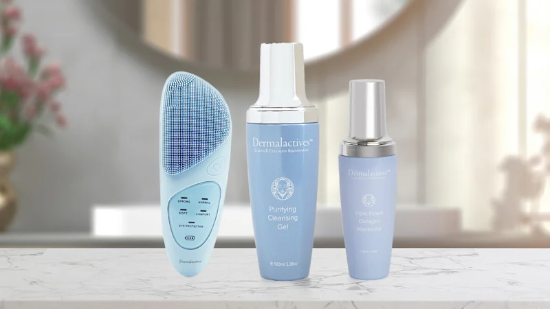 Dermalactives Cleanse & Plump Bundle with Cleanser & Collagen Moisturizer