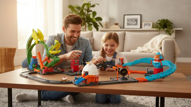 Hot Wheels City Bundle: 4 Playsets & 4 Cars