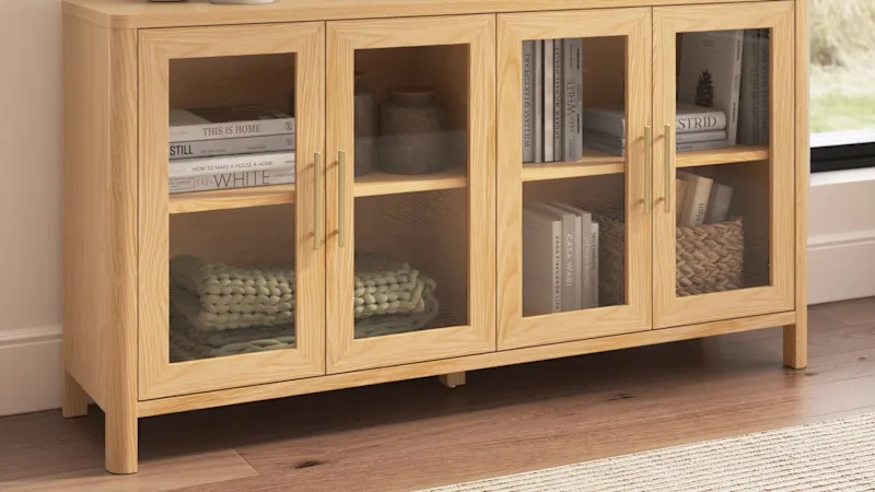 Vera 60W Buffet Storage Cabinet with Glass Doors