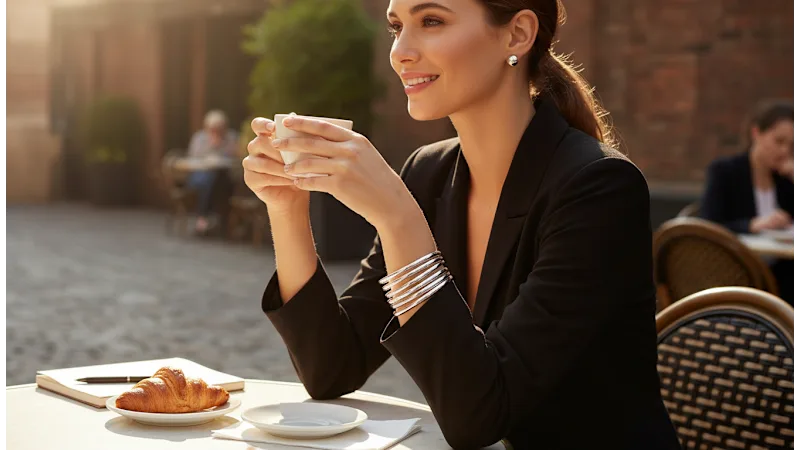 Steeltime Ladies Bangle Set & Stud Earrings