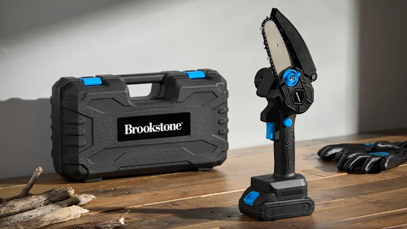 Brookstone Mini Electric Chainsaw Set