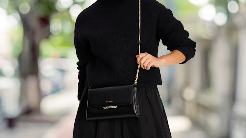 Kate Spade New York Grace Embellished Lock Leather Clutch