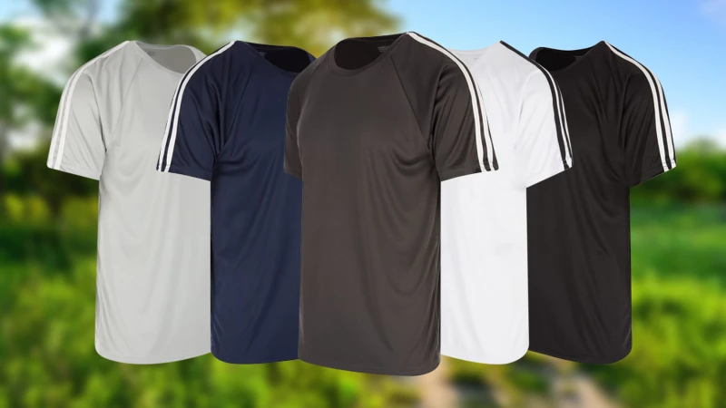 5-Pack: Nextex Apparel Men's Athletic Performance T-Shirts